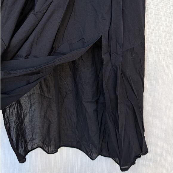 NWT AllSaints Iris Black Cotton Poplin Sleeveless Halter Neck Midi Dress, size 4 - Picture 6 of 10